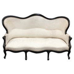 Napoleon-Sofa aus geschwärztem Holz, 3d-Sofa