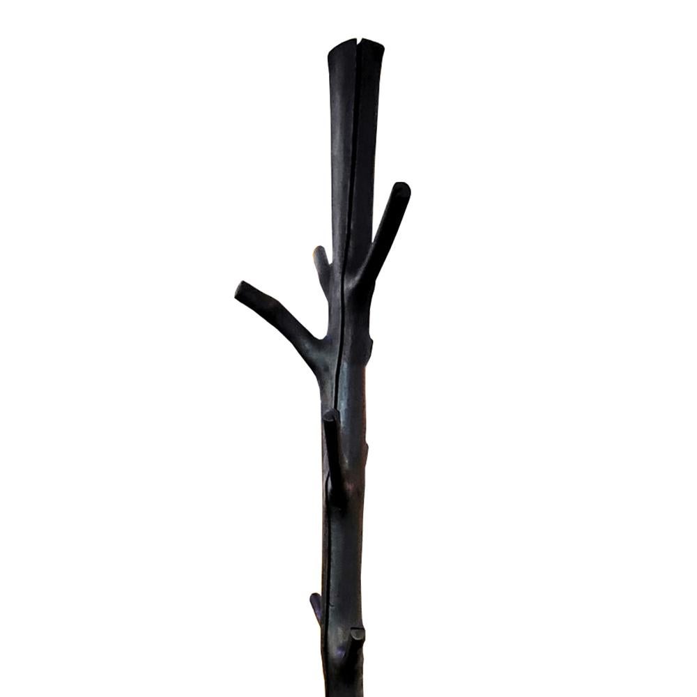 Polished Blackened Wooden Tree Coatrack