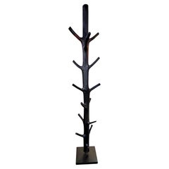 Blackened Wooden Tree Coatrack