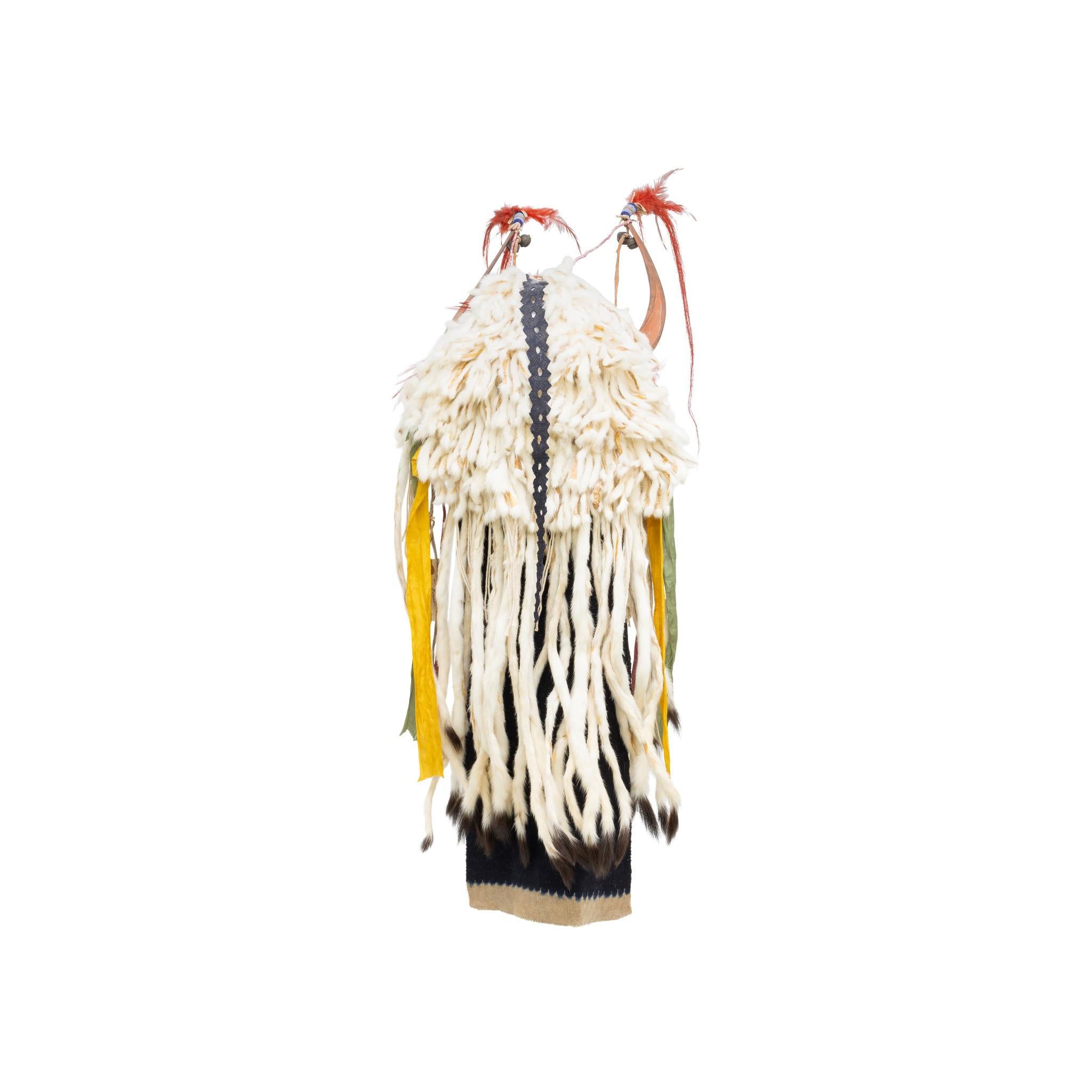 Native American Blackfeet Split Horn Bonnet For Sale