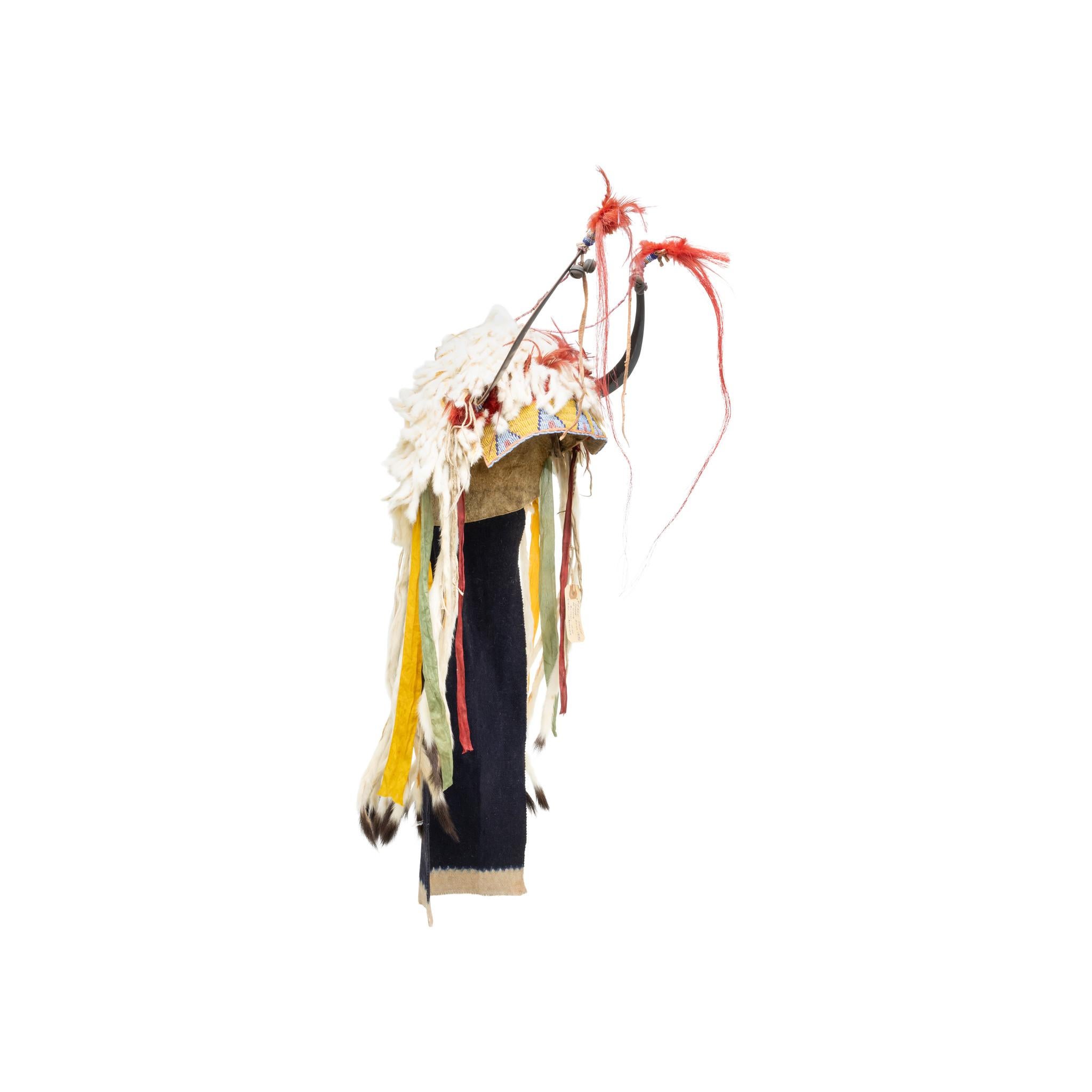 American Blackfeet Split Horn Bonnet For Sale