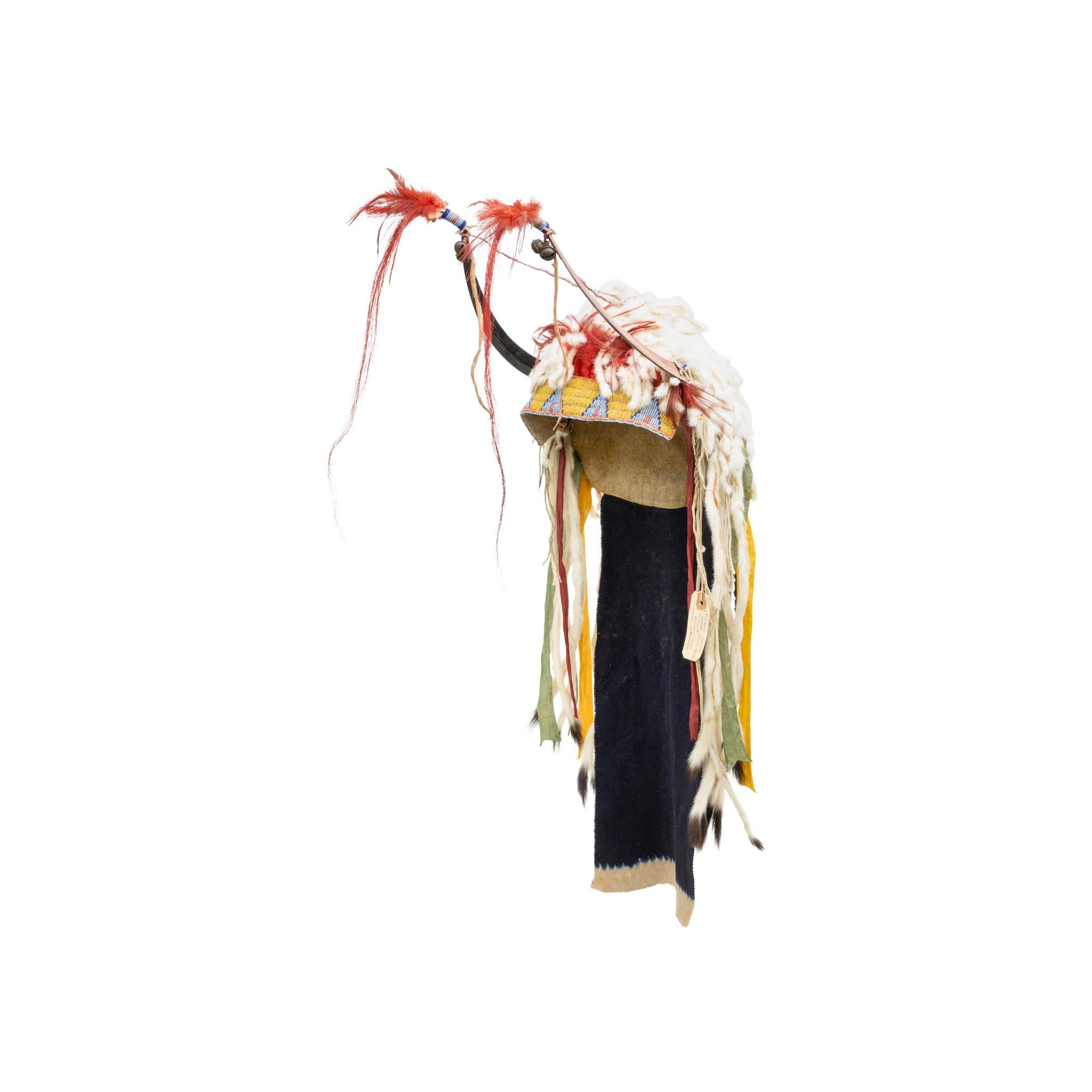 Blackfeet Split Horn Bonnet In Good Condition For Sale In Coeur d'Alene, ID