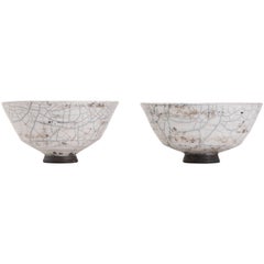 “Blackfoot” Raku Bowls by Amelia Jacobs, Wheel Thrown Bowls and Raku Fired
