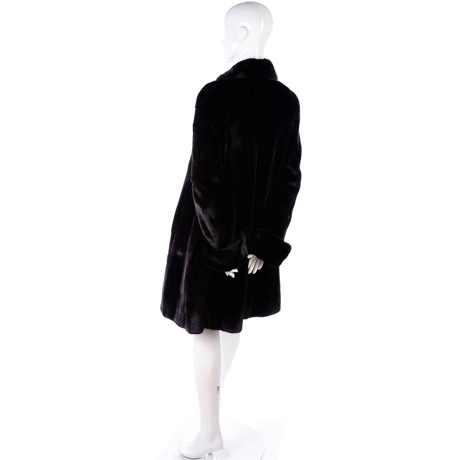 Blackglama Dark Ranch Mink Coat In Excellent Condition In Portland, OR