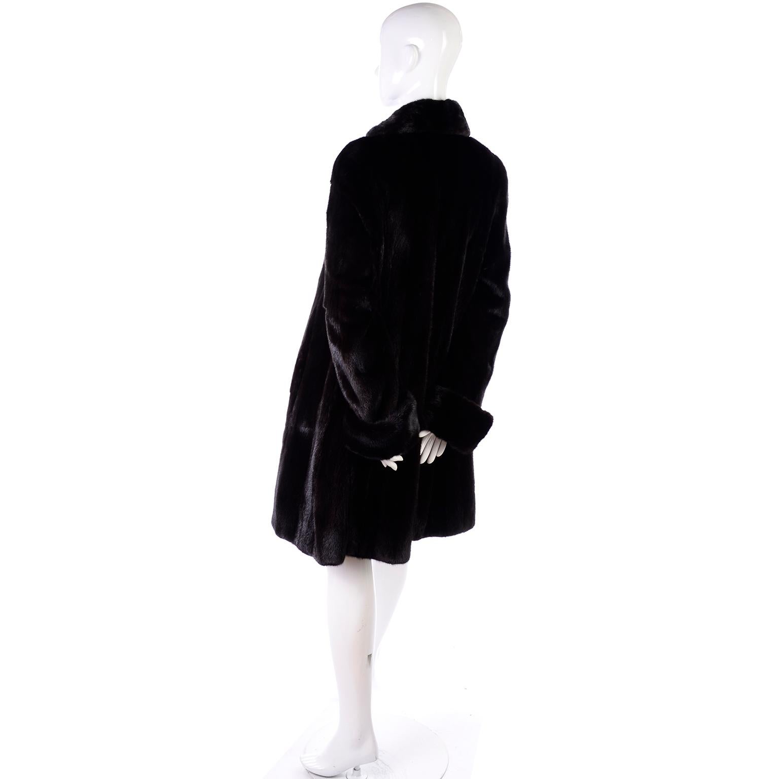 Blackglama Dark Ranch Mink Coat  In Excellent Condition In Portland, OR