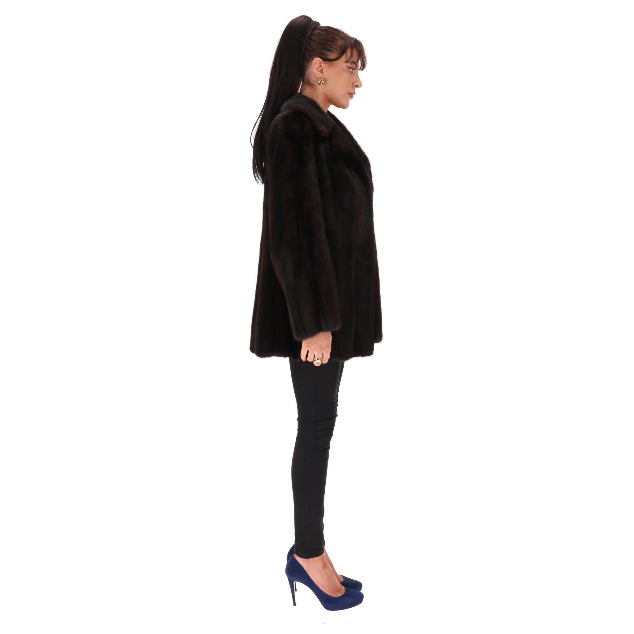 Blackglama Ranch Mink Fur Coat In Good Condition For Sale In London, GB