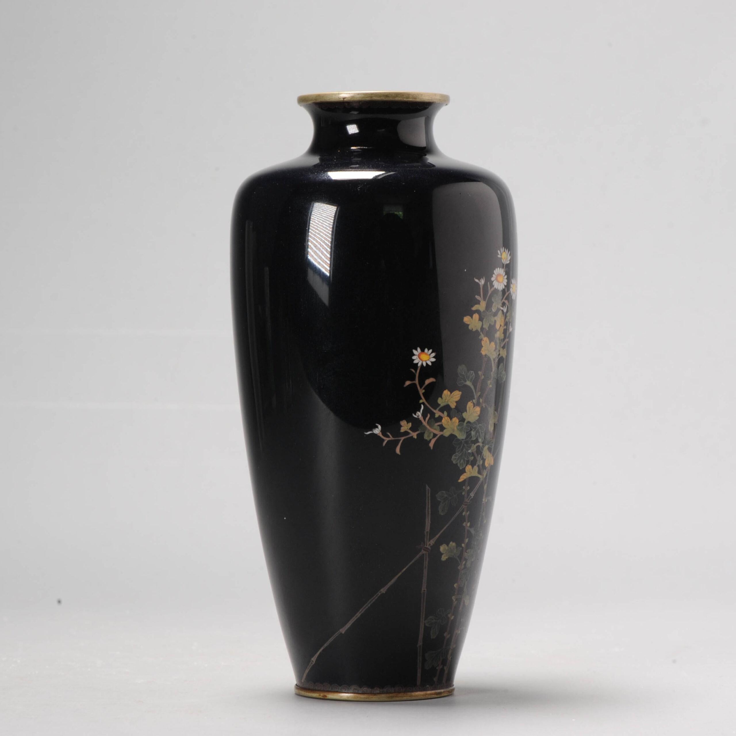 Vaso di alta qualità
Epoca Meiji (1868-1912), XIX secolo

Informazioni aggiuntive:
Materiale: Bronzo e metallo
Materiale primario: Bronzo e Cloisonne
Regione di origine: Giappone
Periodo: xIX secolo
Periodo della dinastia giapponese: Periodo Meiji