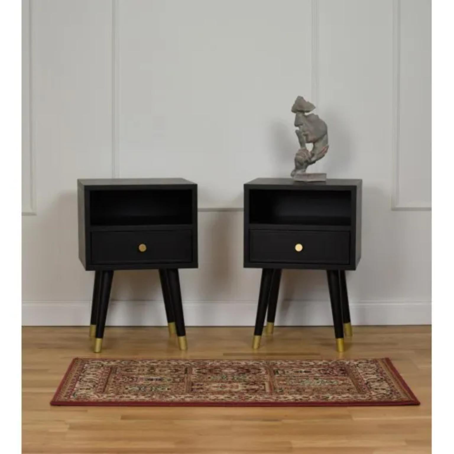 Polish Blackie N Bedstand by Pastform For Sale