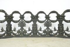 Blackie's Restaurant Bronze Louis XVI Figural Balcony Railing