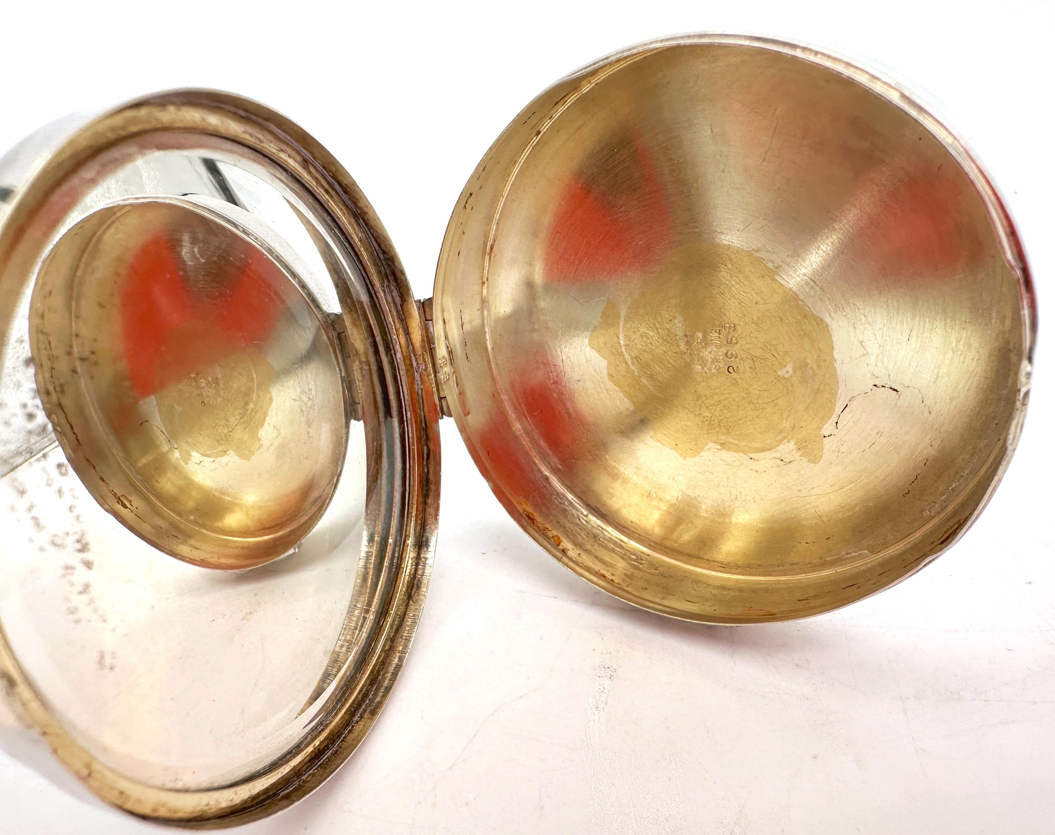 Boîte en argent et émail guilloché de Blackington avec couvercle en miroir, C.I.C. 1925 en vente 1