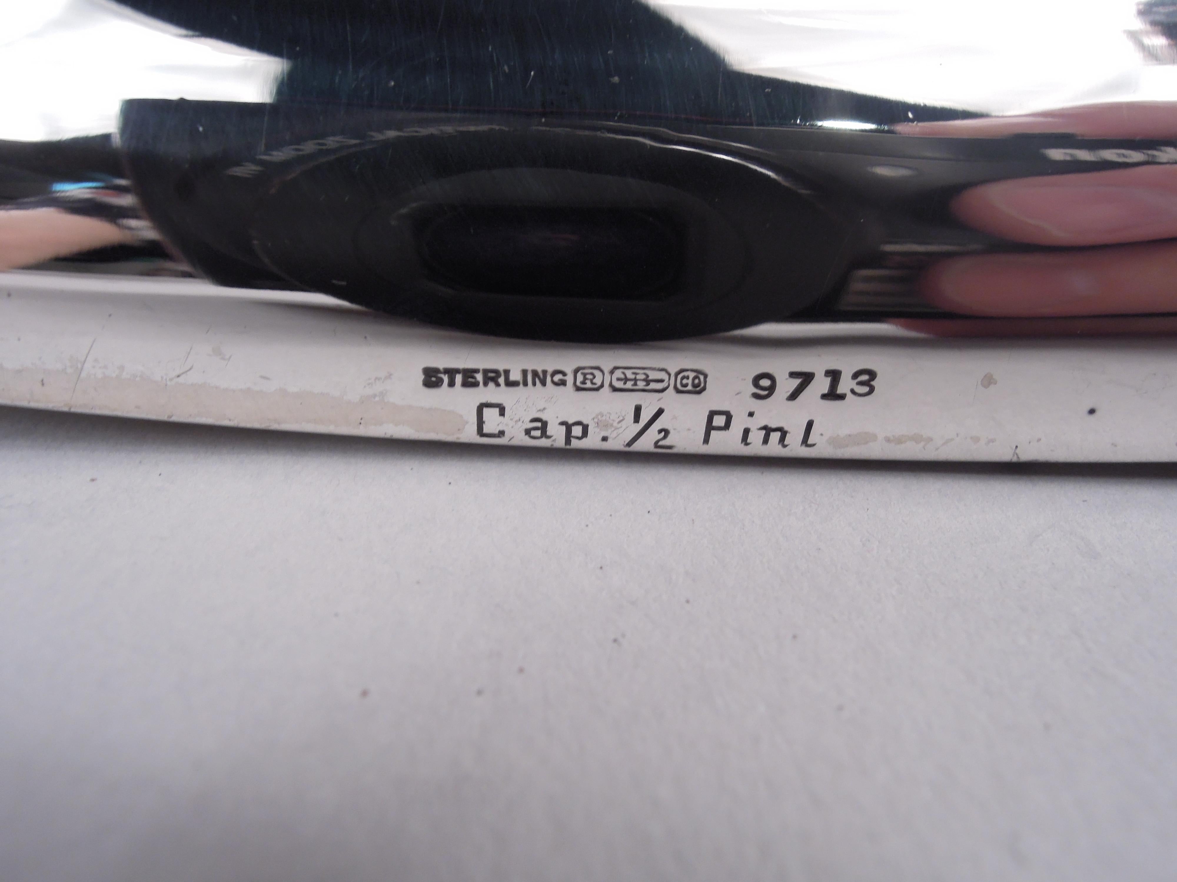 Blackinton American Modern Sterling Silver Flask en vente 3