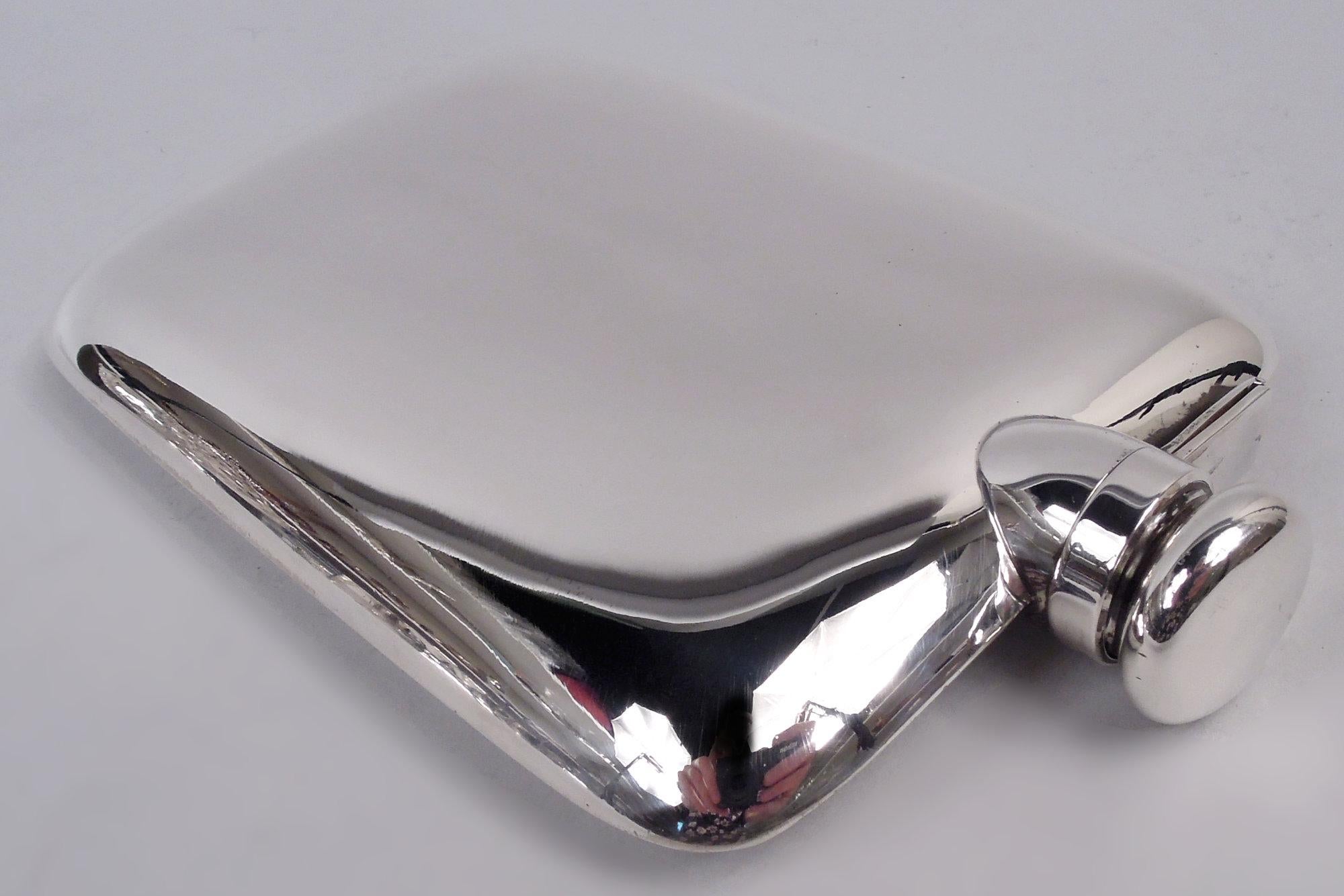 Moderne Blackinton American Modern Sterling Silver Flask en vente