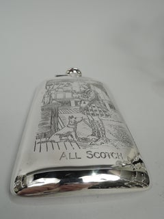 Blackinton Novelty Scotch Flask with Kilted Laird and Wee Terrier