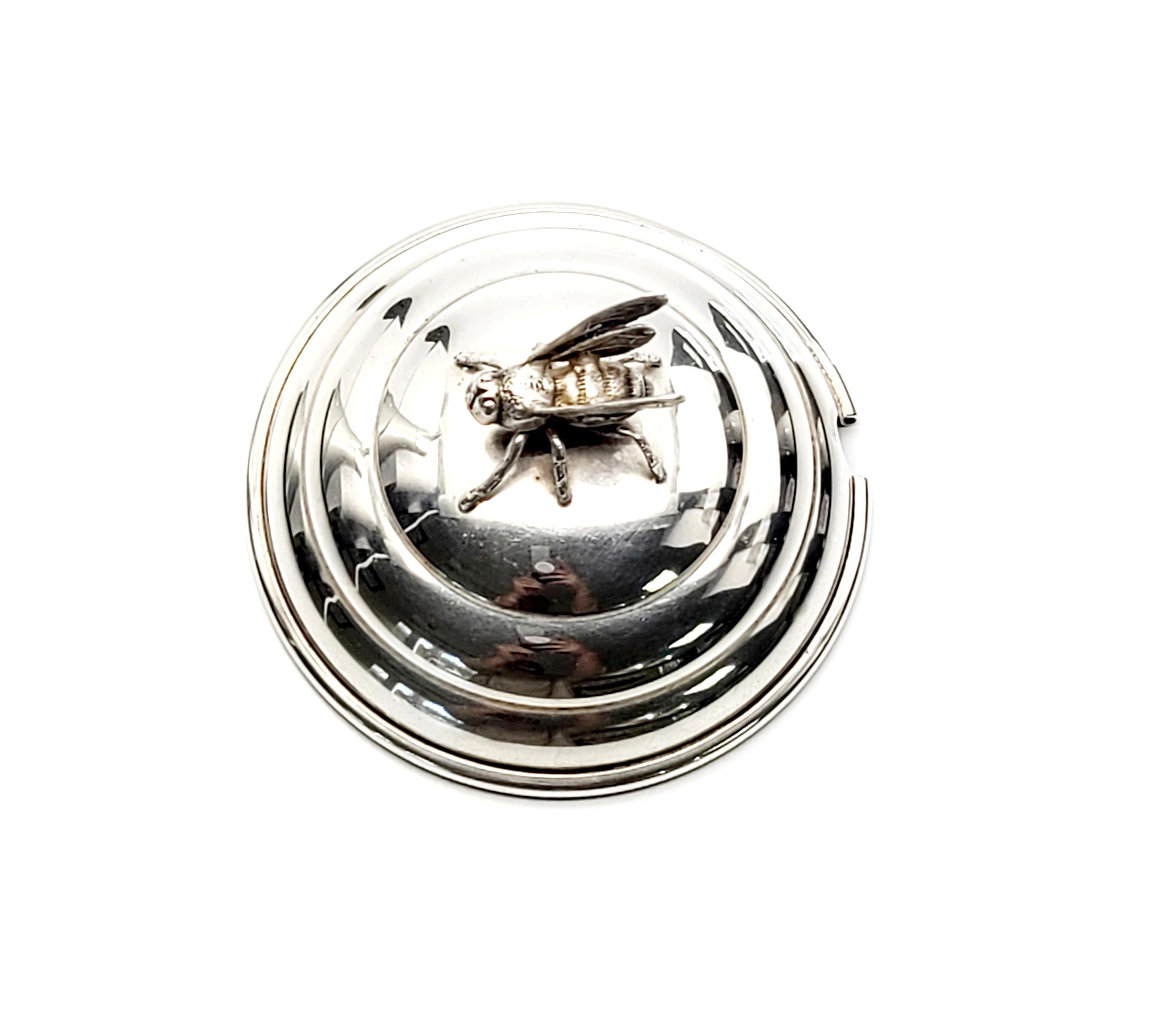 Blackinton Sterling Silver Honeybee Jar Lid X856 2