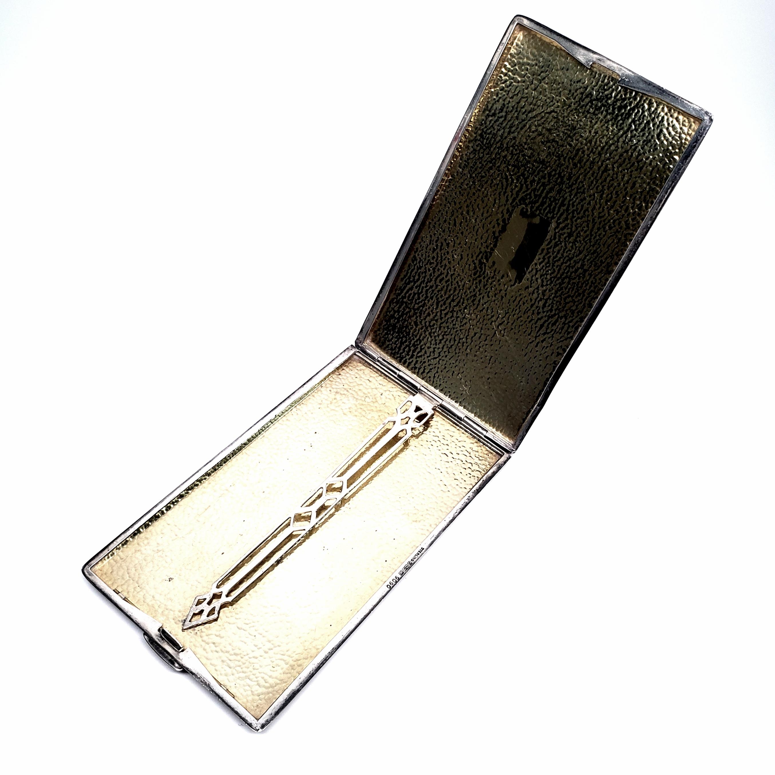 Blackinton Sterling Silver Large Cigarette Case with Monogram In Good Condition In Washington Depot, CT