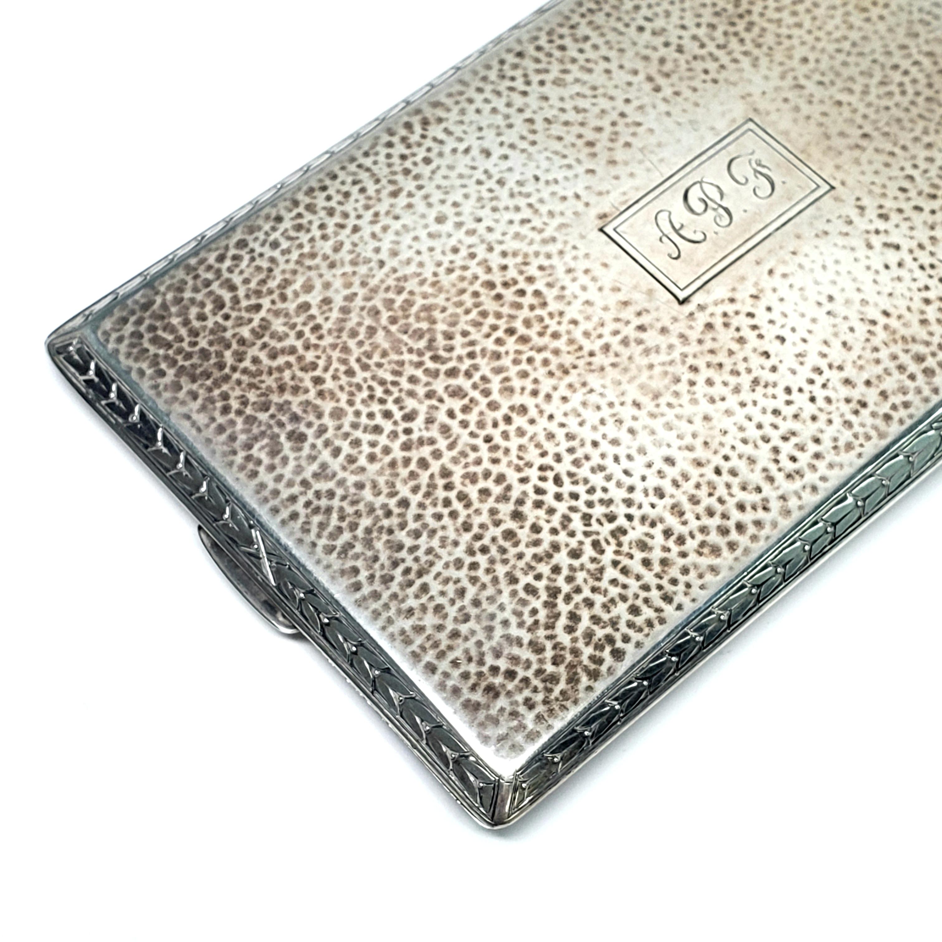 Blackinton Sterling Silver Large Cigarette Case with Monogram 4