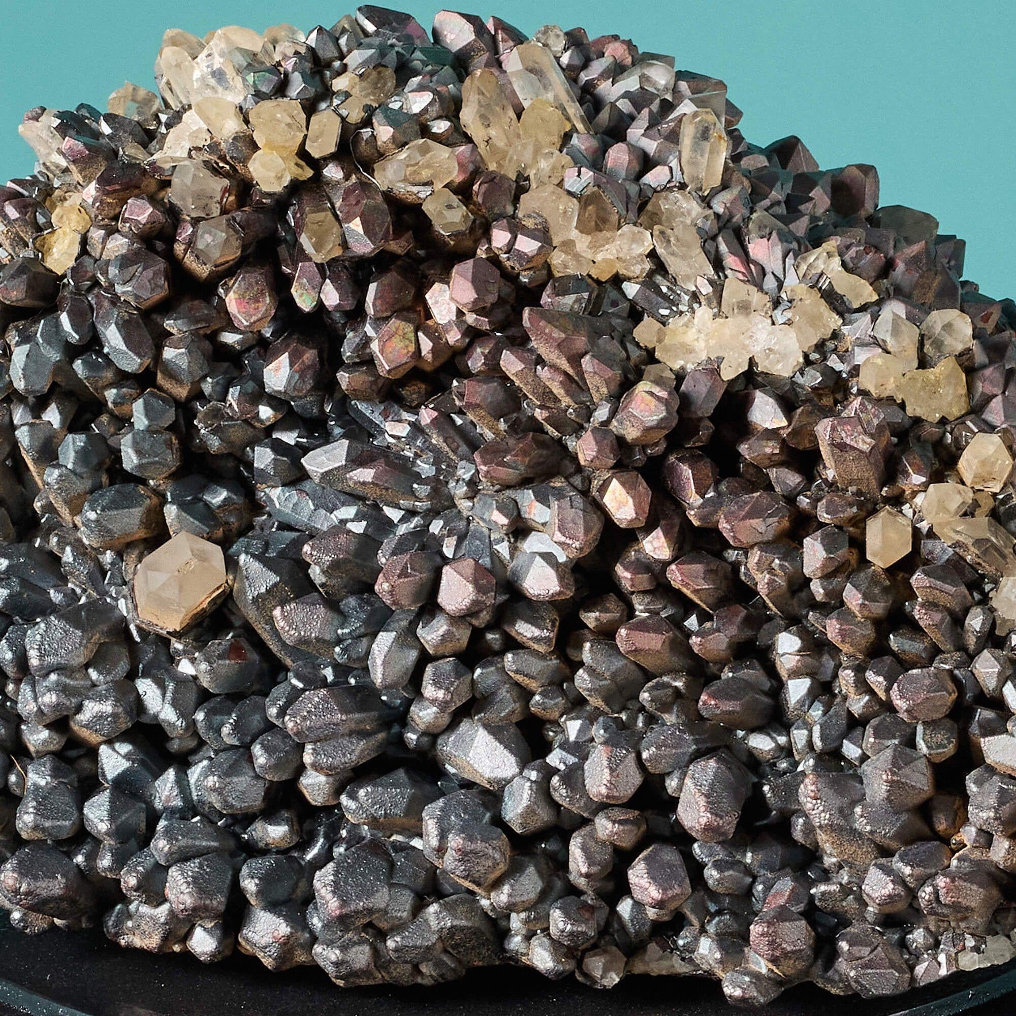 Malagasy Blacknite Quartz Cluster Specimen For Sale