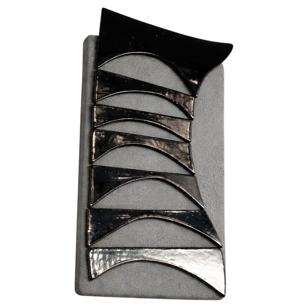 Blackskelton par Kalou Dubus, Sculpture murale, Gris mat et Noir brillant en vente
