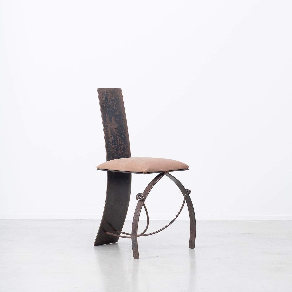 British Blacksmith Crafted Steel Side Chair