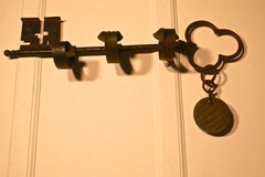 Blacksmith Made French Hat and Coat Rack, in the form of a Giant Key