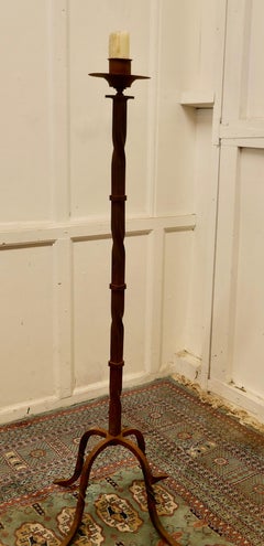 Blacksmith Made Gothic Wrought Iron Floor Lamp
