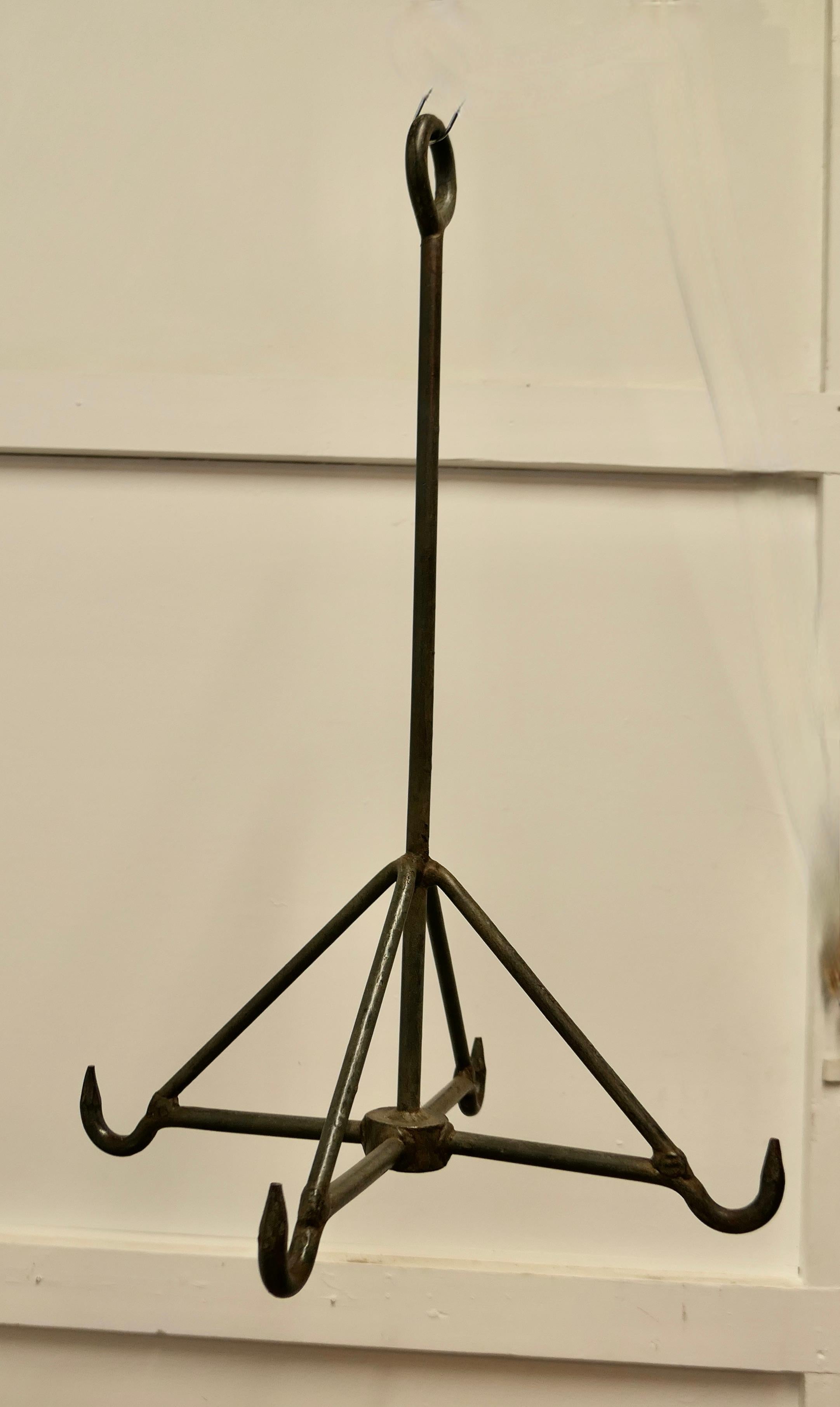  Blacksmith Made Iron Game Hanger, Kitchen Utensil or Pot Hanger   For Sale 2