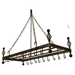 Antique Blacksmith Made Iron Game Hanger, Kitchen Utensil or Pot Hanger