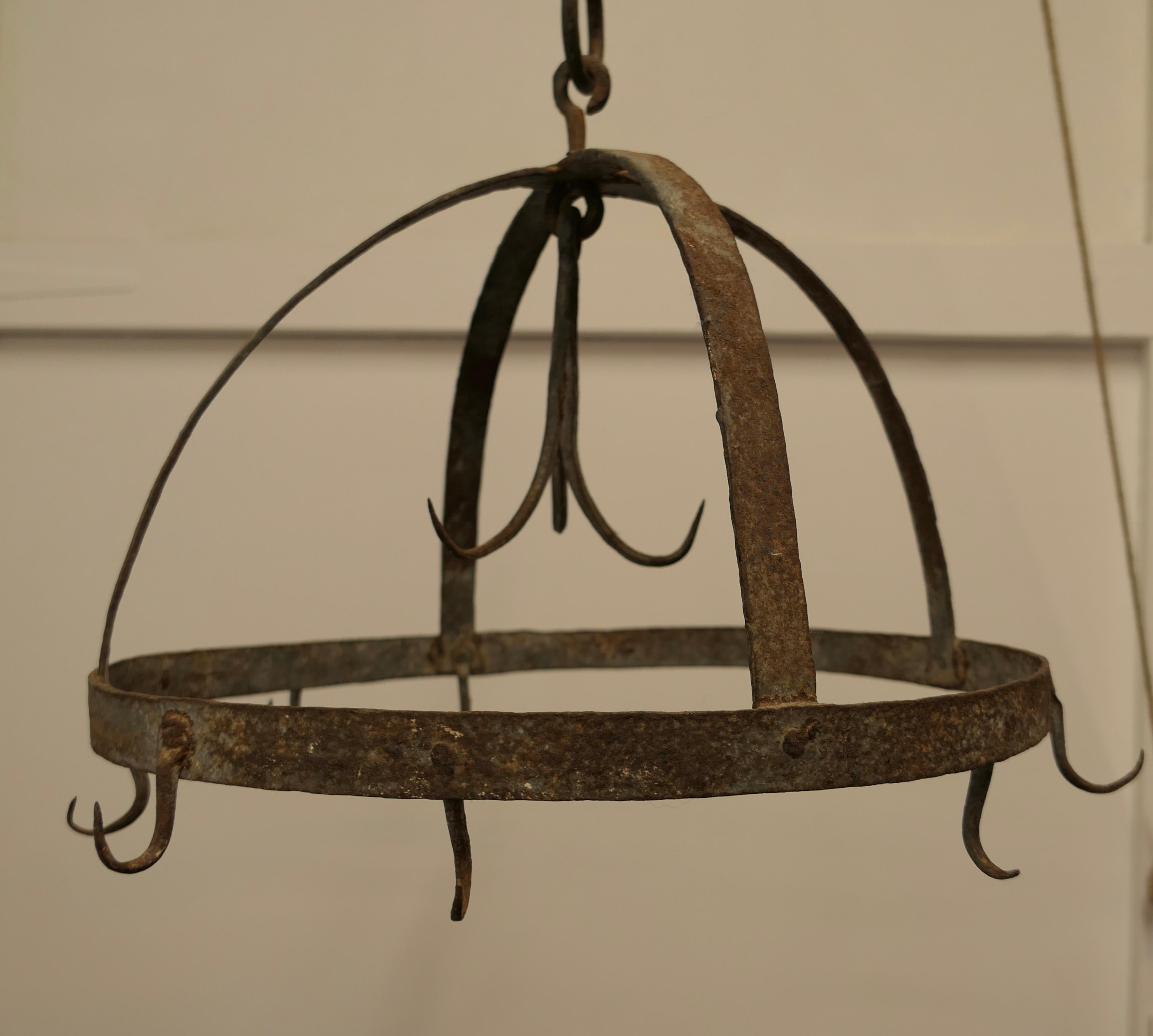 Blacksmith Made Iron Game Hanger, Kitchen Utensils or Pot Hanger In Good Condition In Chillerton, Isle of Wight