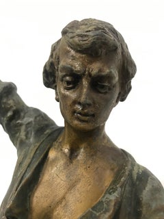 Blacksmith Sculpture Spelter Table Lamp