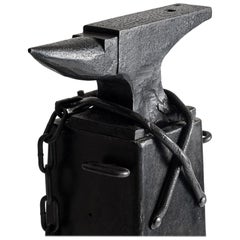 Blacksmithing Anvil and Tool Assemblage for Blacksmith, 1900's