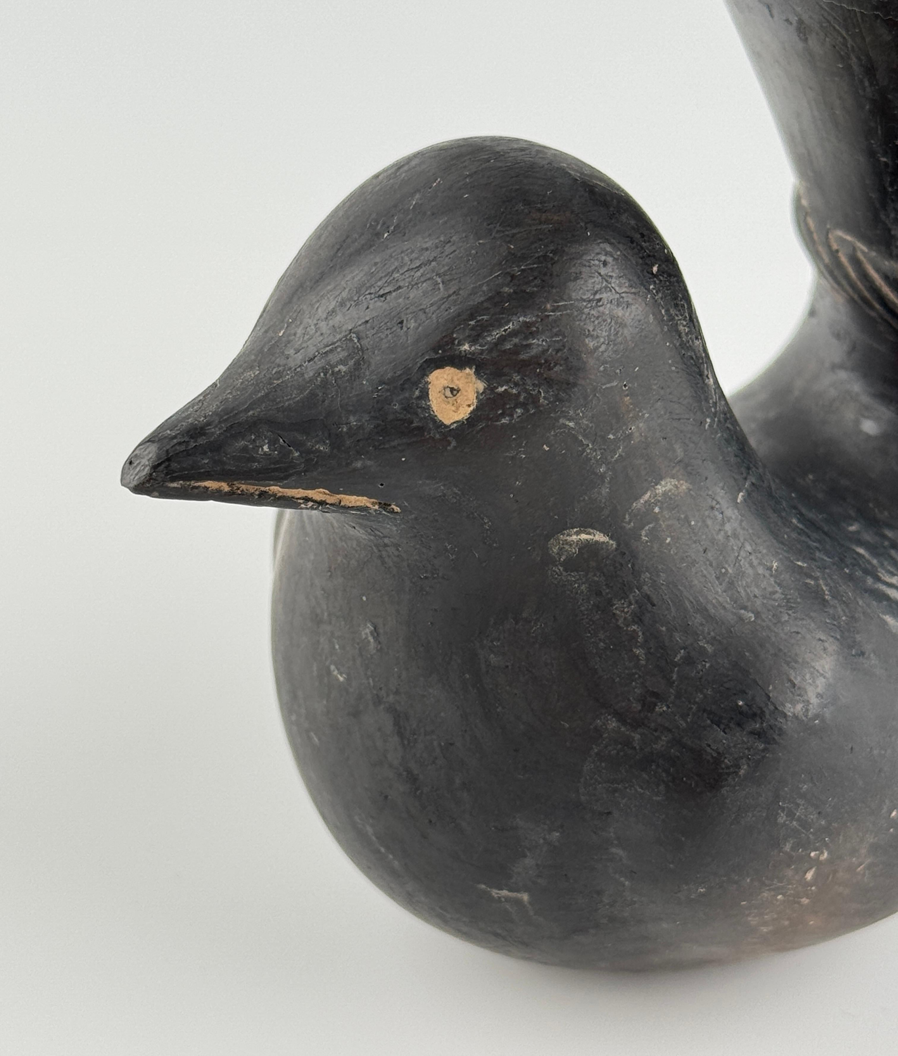 Blackware Bird-Shaped Vessel For Sale 4