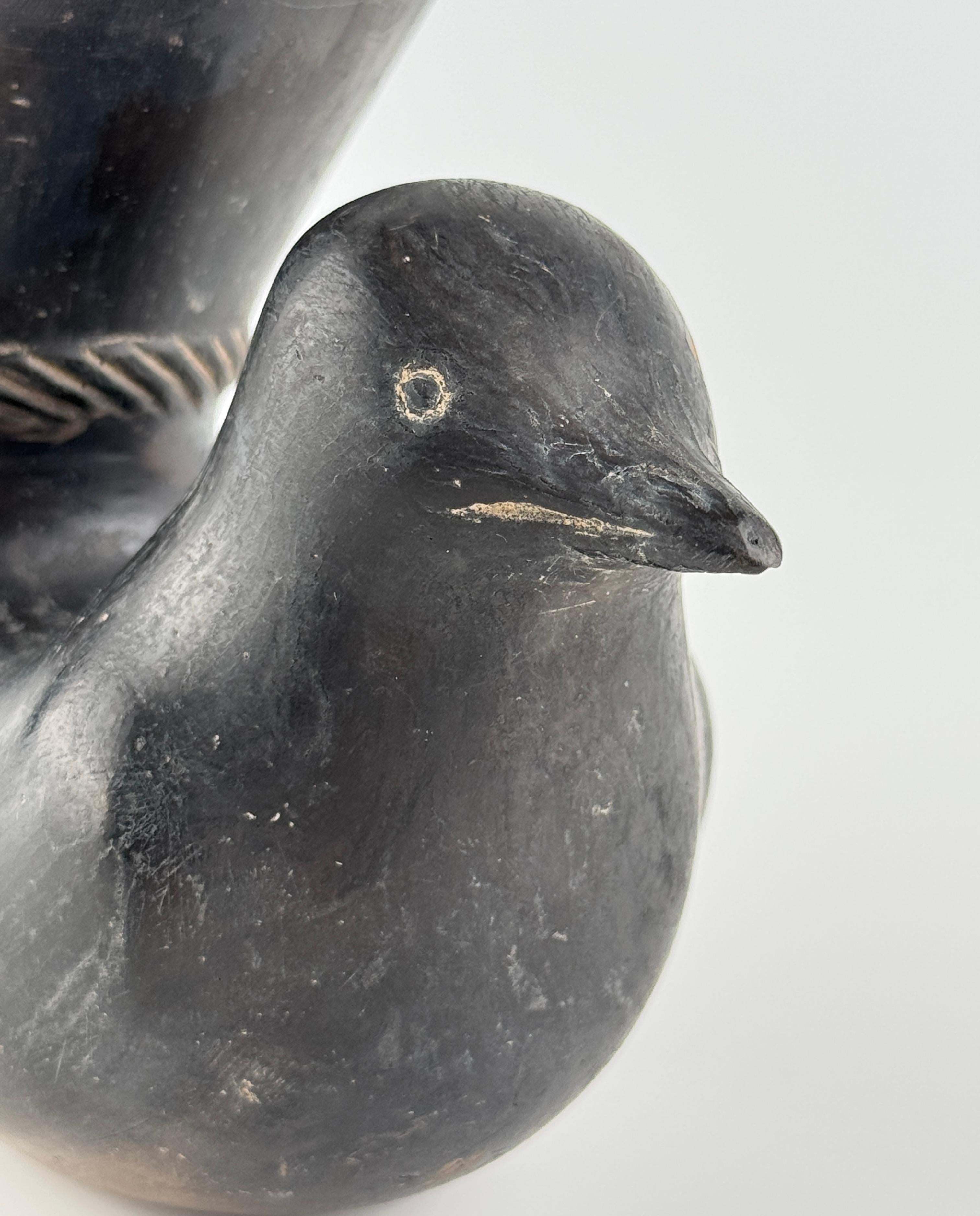 Blackware Bird-Shaped Vessel For Sale 3