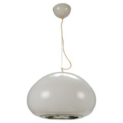 Black&White Ceiling Lamp by Flos Alluminium Glass, Italy, 1970s-1980s
