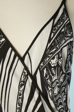 Black&white printed jersey dress Just CAVALLI