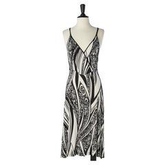 Black&white printed jersey dress Just CAVALLI 