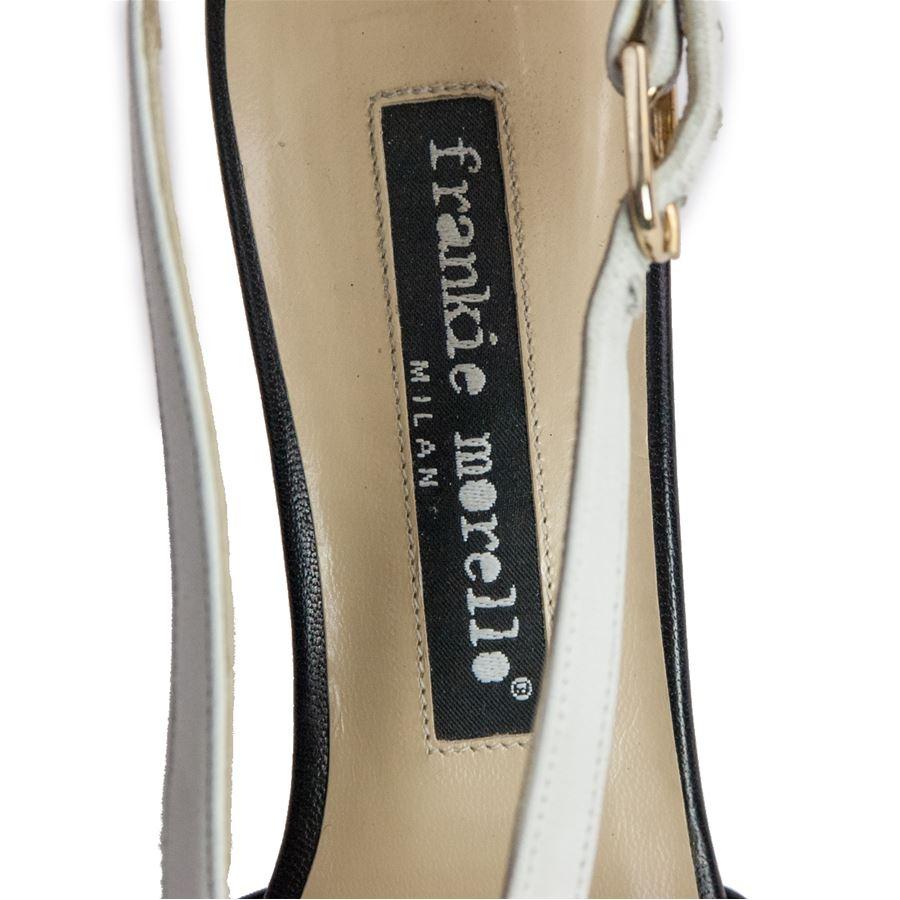 Gray Frankie Morello Black&white sandal size 37 For Sale