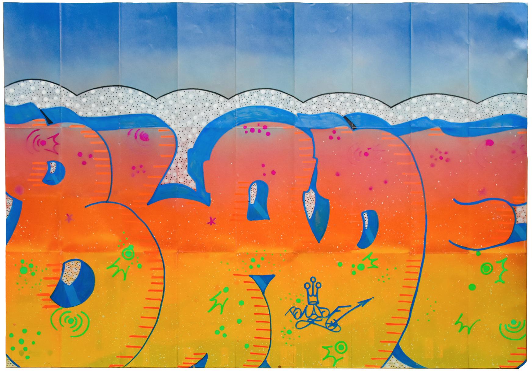 Untitled 1 (Original Art) - Painting by Blade 