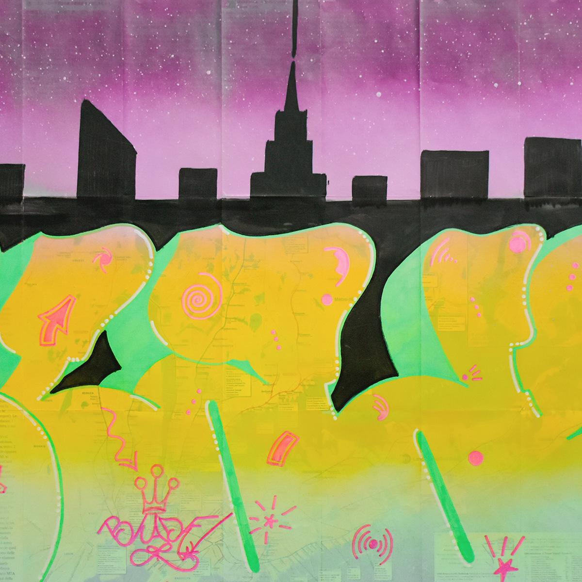 Untitled 2 (Original Art) - Art urbain Painting par Blade 