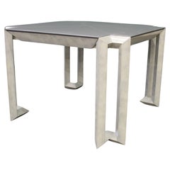 Blade/G Square Gray Game Table with Drawers designed by Casamanara