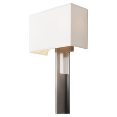Blade Sconce, Lightly Aged Nickel with Aquarelle shade