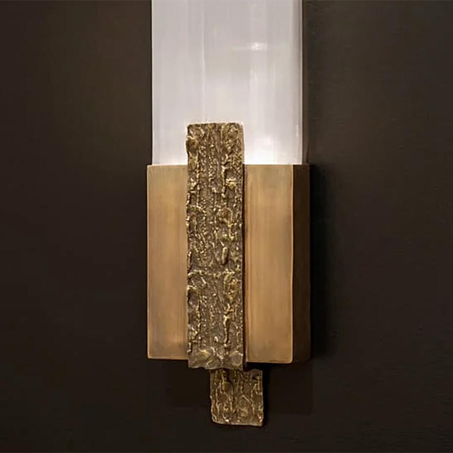 Lámpara de pared Blade Selenita Bronce en venta