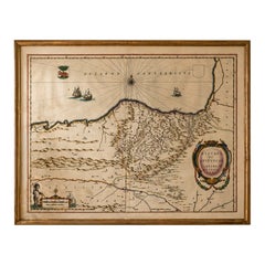 Blaeu Biscay Map, Basque Country Bilbao Cantabria Spain, c.1642