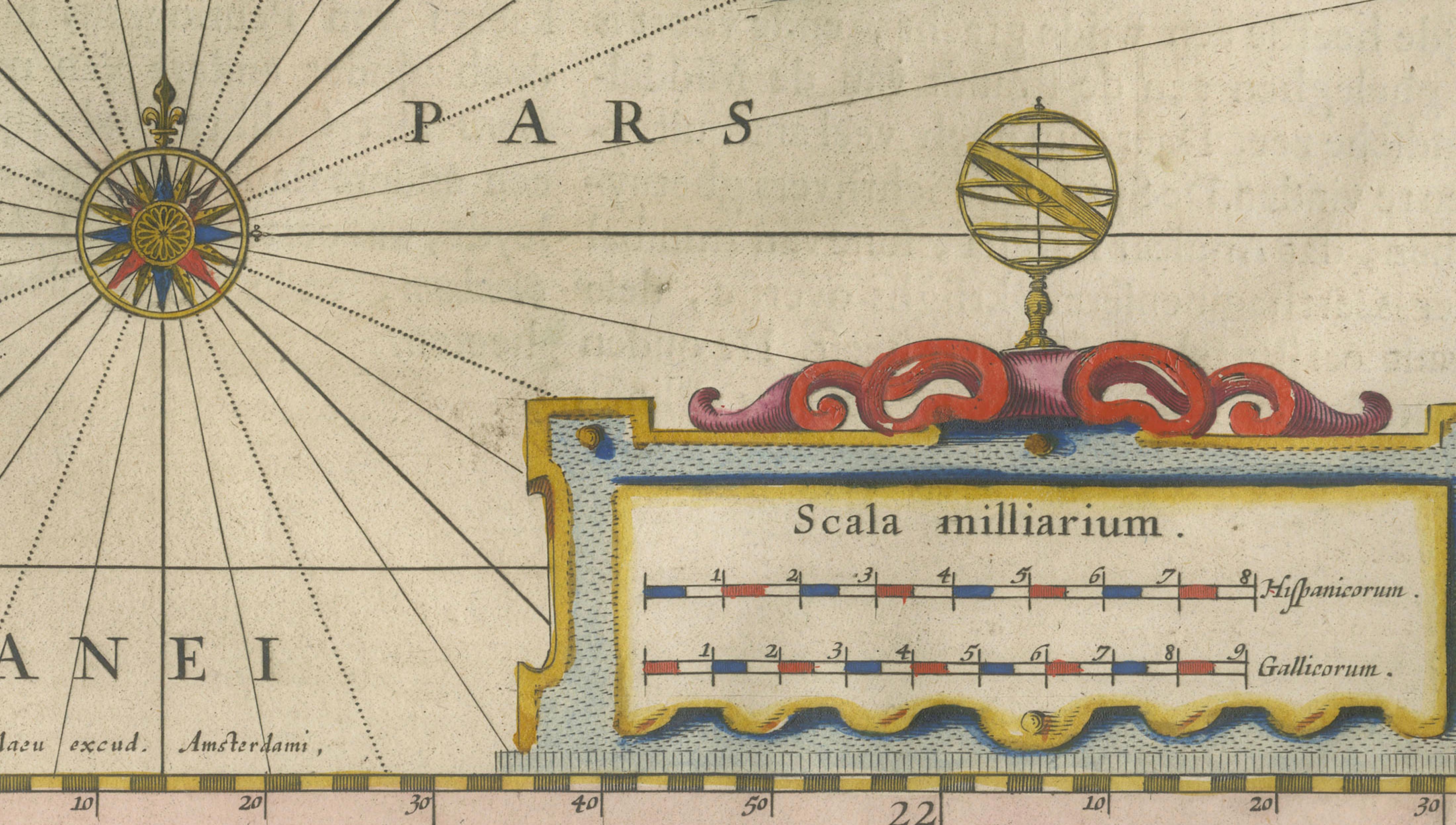 Blaeu Catalonia Map, Barcelona & Mediterranean Coast Spain, c.1642