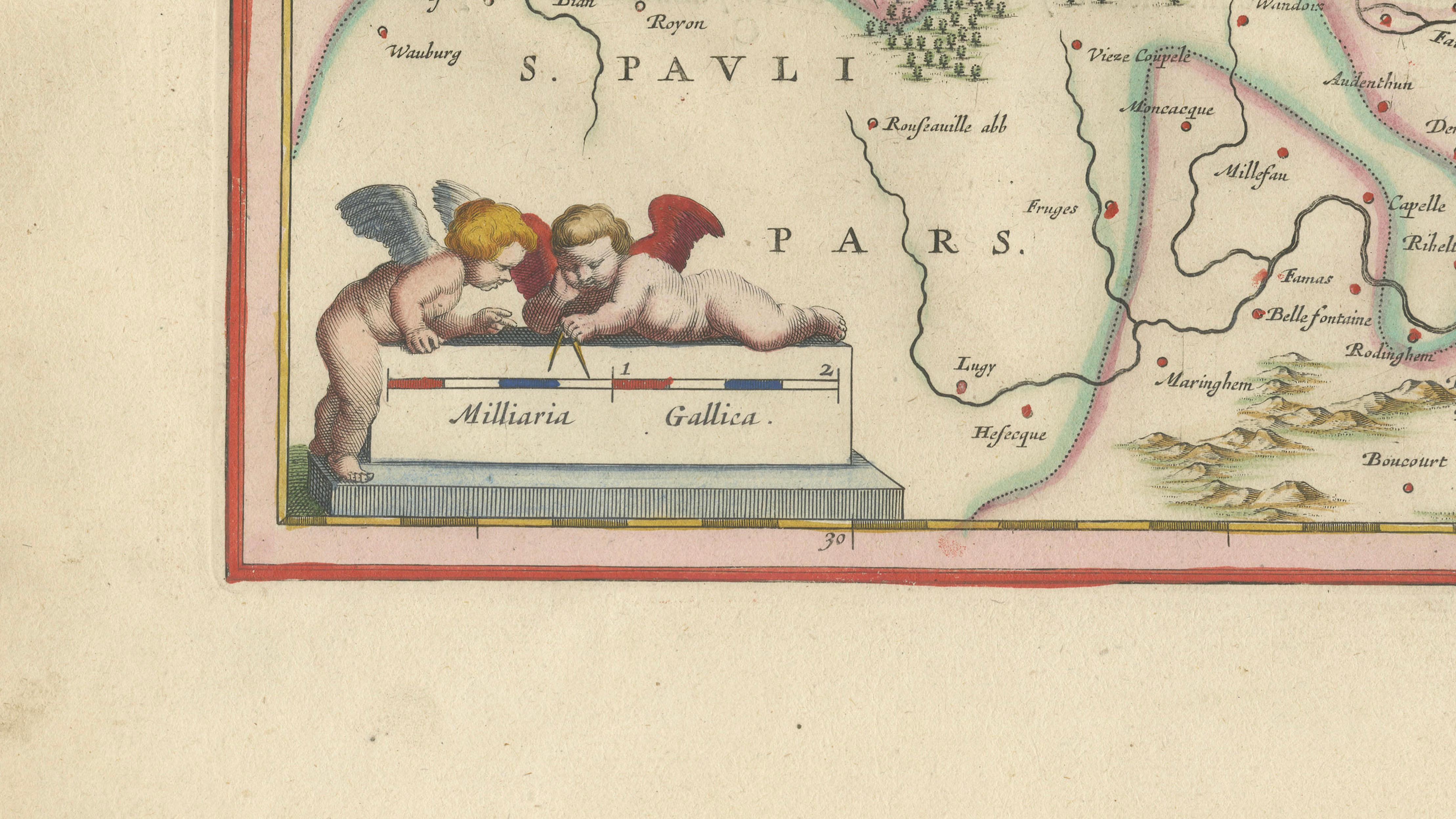 Blaeu Map of Boulogne & Calais Coast – Maritime France, Ships c.1642