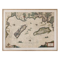 Blaeu Map of Île de Ré & Oléron, La Rochelle Coast France, c.1642