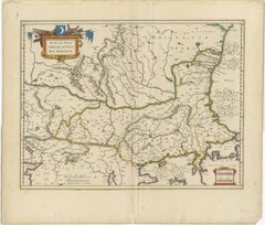 Blaeu Map of Ottoman Balkans – Walachia Bulgaria Romania, circa 1665