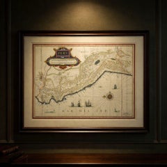 Blaeu Map of Peru, Antique Hand-Colored Engraving, South America 1642