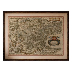 Blaeu Map of Savoy & Alps, Geneva Piedmont France Italy, c.1642