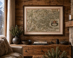 Blaeu Map of Savoy & Alps, Geneva Piedmont France Italy, c.1642