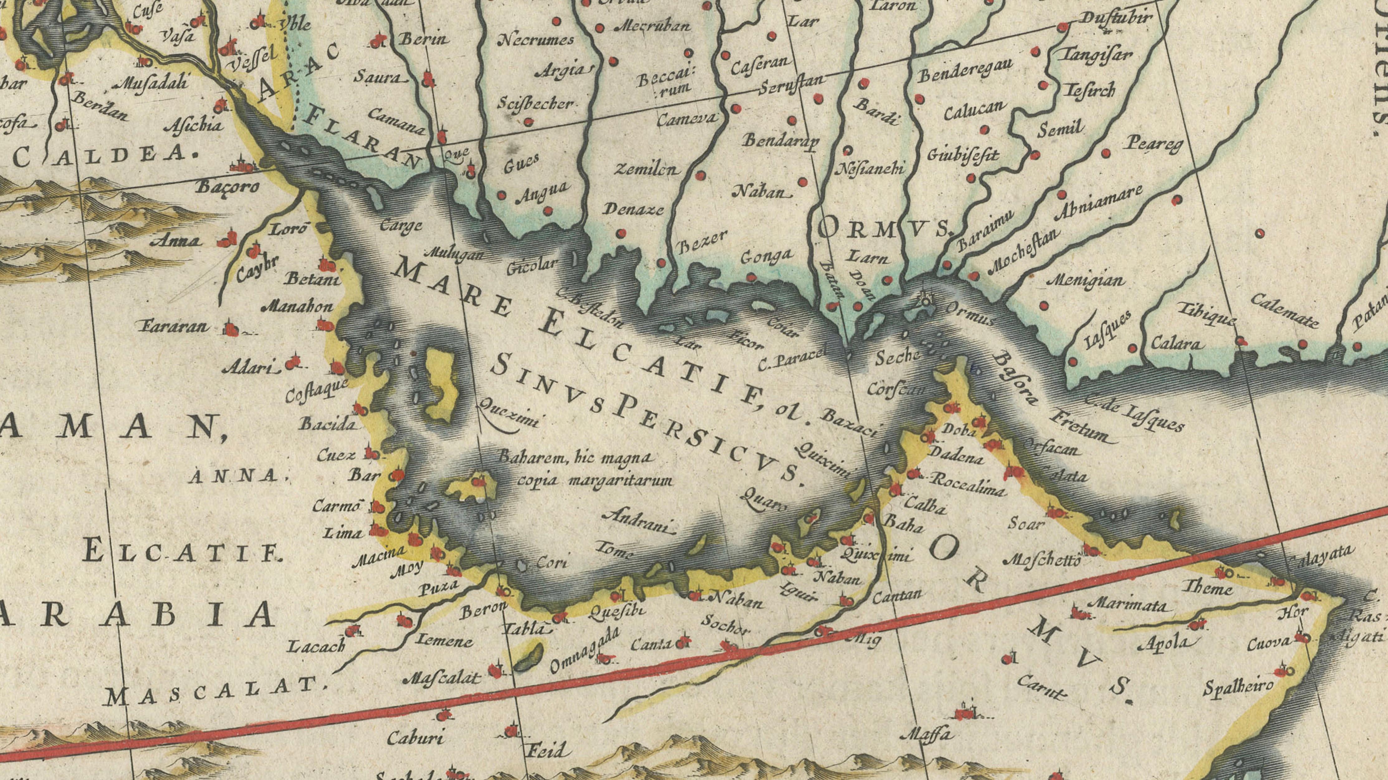 Blaeu Ottoman Empire Map, Turcicum Imperium, Figural Cartouche, 1642